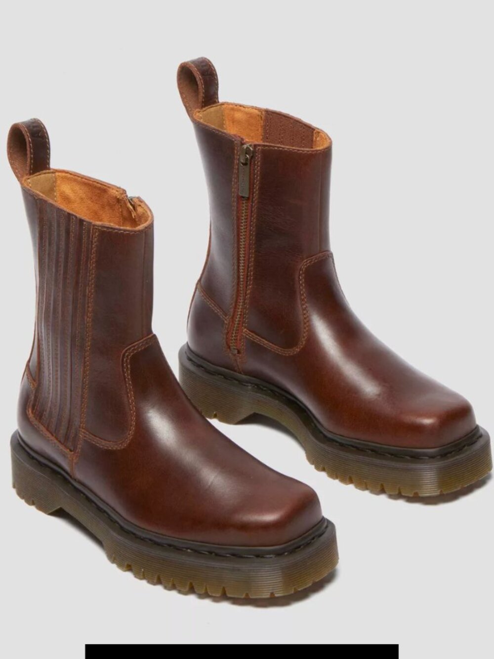 Dr. Martens Amaayah Lo Leather Boots Brown Butterscotch